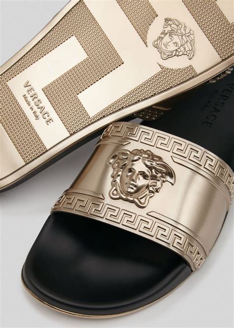 versace medusa head beach slides price|More.